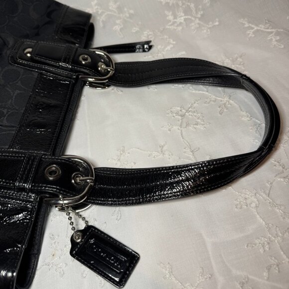 Coach Black Soho Pleated Shoulder Bag - Picture 4 of 8
